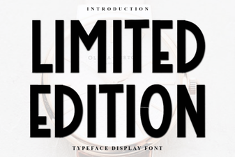 Limited Edition Fonts for Creative Design Projects