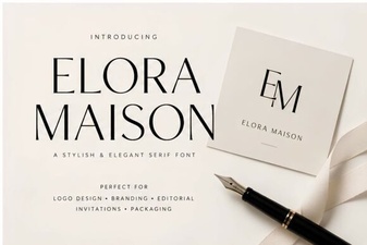 Elora Maison Font: Elegant Design & Creative Projects
